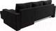 Миниатюра изображения товара Диван угловой Лига Диванов Валенсия Лайт правый (велюр черный)