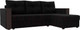 Миниатюра изображения товара Диван угловой Лига Диванов Валенсия Лайт правый (микровельвет черный)