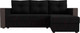 Миниатюра изображения товара Диван угловой Лига Диванов Валенсия Лайт правый (микровельвет черный)