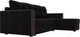 Миниатюра изображения товара Диван угловой Лига Диванов Валенсия Лайт правый (микровельвет черный)