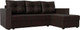 Миниатюра изображения товара Диван угловой Лига Диванов Валенсия Лайт правый (экокожа коричневый)