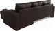 Миниатюра изображения товара Диван угловой Лига Диванов Валенсия Лайт правый (экокожа коричневый)