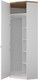 Миниатюра изображения товара Шкаф Anrex Taurus 1DGL Z угловой (белый/дуб вотан)