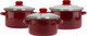 Миниатюра изображения товара Набор кастрюль Эмаль Вишневый сорбет 9С-305
