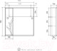 Миниатюра изображения товара Шкаф с зеркалом для ванной Volna Adel 70 L (белый)