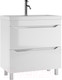 Миниатюра изображения товара Тумба под умывальник Айсберг Bazis 80 Ева В2 DA5908T (с двумя ящиками)