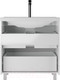 Миниатюра изображения товара Тумба под умывальник Айсберг Bazis 80 Ева В2 DA5908T (с двумя ящиками)