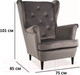 Миниатюра изображения товара Кресло мягкое Signal Lady Velvet (Bluvel 14 серый/венге)