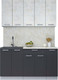 Миниатюра изображения товара Кухонный гарнитур Интерлиния Мила Лайт 1.5 (бетон лайт/антрацит)