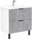 Миниатюра изображения товара Тумба с умывальником Volna Twing 80.2Y бетон Миранда 80 (напольная)