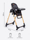 Миниатюра изображения товара Стульчик для кормления Amarobaby Elegant / AB23-23EL/09 (черный)