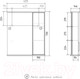 Миниатюра изображения товара Шкаф с зеркалом для ванной Volna Lake 60 R (белый)