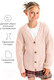 Миниатюра изображения товара Кардиган детский Amarobaby Knit / AB-OD21-KNIT19S/00-116 (белый/розовый, р.116)