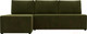 Миниатюра изображения товара Диван угловой Лига Диванов Поло левый (микровельвет зеленый)