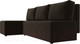 Миниатюра изображения товара Диван угловой Лига Диванов Поло левый (микровельвет коричневый)