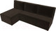 Миниатюра изображения товара Диван угловой Лига Диванов Поло левый (микровельвет коричневый)
