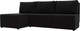 Миниатюра изображения товара Диван угловой Лига Диванов Поло левый (микровельвет черный)