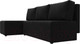 Миниатюра изображения товара Диван угловой Лига Диванов Поло левый (микровельвет черный)