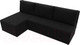 Миниатюра изображения товара Диван угловой Лига Диванов Поло левый (микровельвет черный)