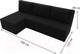 Миниатюра изображения товара Диван угловой Лига Диванов Поло левый (микровельвет черный)