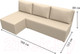 Миниатюра изображения товара Диван угловой Лига Диванов Поло левый (экокожа бежевый)