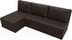 Миниатюра изображения товара Диван угловой Лига Диванов Поло левый (экокожа коричневый)