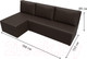 Миниатюра изображения товара Диван угловой Лига Диванов Поло левый (экокожа коричневый)