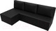 Миниатюра изображения товара Диван угловой Лига Диванов Поло левый (экокожа черный)