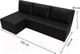 Миниатюра изображения товара Диван угловой Лига Диванов Поло левый (экокожа черный)