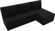 Миниатюра изображения товара Диван угловой Лига Диванов Поло правый (микровельвет черный)