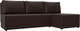 Миниатюра изображения товара Диван угловой Лига Диванов Поло правый (экокожа коричневый)