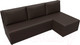 Миниатюра изображения товара Диван угловой Лига Диванов Поло правый (экокожа коричневый)