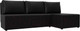 Миниатюра изображения товара Диван угловой Лига Диванов Поло правый (экокожа черный)
