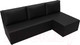 Миниатюра изображения товара Диван угловой Лига Диванов Поло правый (экокожа черный)