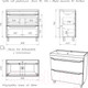 Миниатюра изображения товара Тумба под умывальник Айсберг Bazis 90 Ева В2 DA5909T (с двумя ящиками)