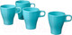 Миниатюра изображения товара Набор кружек Swed house Kaffekopp MR3-36 (бирюзовый)