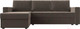 Миниатюра изображения товара Диван угловой Лига Диванов Траумберг Лайт левый (велюр коричневый)