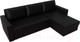 Миниатюра изображения товара Диван угловой Лига Диванов Траумберг Лайт правый (экокожа черный)