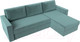 Миниатюра изображения товара Диван угловой Лига Диванов Траумберг Лайт правый (велюр бирюзовый)