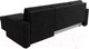 Миниатюра изображения товара Диван угловой Лига Диванов Траумберг Лайт правый (велюр черный)