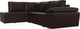 Миниатюра изображения товара Диван угловой Лига Диванов Хьюго левый (экокожа коричневый)
