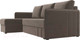 Миниатюра изображения товара Диван угловой Лига Диванов Слим левый (велюр коричневый)