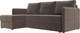 Миниатюра изображения товара Диван угловой Лига Диванов Слим левый (велюр коричневый)
