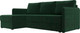 Миниатюра изображения товара Диван угловой Лига Диванов Слим левый (велюр зеленый)