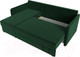 Миниатюра изображения товара Диван угловой Лига Диванов Слим левый (велюр зеленый)
