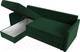 Миниатюра изображения товара Диван угловой Лига Диванов Слим левый (велюр зеленый)