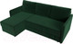 Миниатюра изображения товара Диван угловой Лига Диванов Слим левый (велюр зеленый)