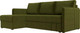 Миниатюра изображения товара Диван угловой Лига Диванов Слим левый (микровельвет зеленый)