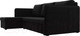 Миниатюра изображения товара Диван угловой Лига Диванов Слим левый (микровельвет черный)