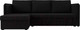 Миниатюра изображения товара Диван угловой Лига Диванов Слим левый (микровельвет черный)